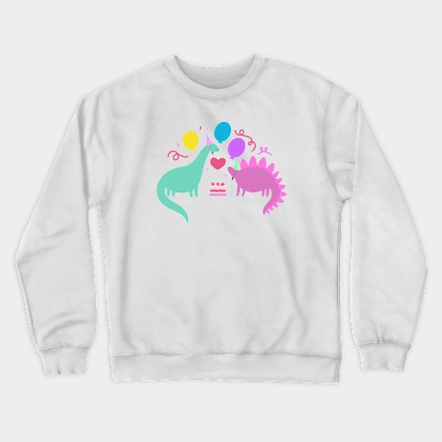 Dinosaurs Having a Party Crewneck Sweatshirt by TurboErin